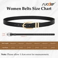 thumbnail image 6 of SUOSDEY Women's Leather Belts Ladies Casual Waist Belts for Jeans 2 Pack,Black+Beige Belt, 6 of 6