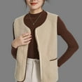 thumbnail image 4 of ‌FDGIU Women's Oversized Fleece Vest - Warm Zip Up Sleeveless Sherpa Jacket with Pockets, Lightweight Fall Winter Outerwear 2025, 4 of 4