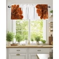 thumbnail image 2 of Orange Gold Flower Valances for Windows Orange Gradient Vintage Abstract Line Valance Rod Pocket Short Window Treatments Curtains for Kitchen Bathroom Living Room Bedroom, 42 x 18 Inch, 2 of 7