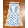 thumbnail image 4 of Casavani Geometric Cotton Kilim Bathroom Rugs, Blue 9x12 feet, 4 of 6