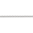 thumbnail image 2 of White Sterling Silver bracelet Cable chain 18 in 3.5 mm, 2 of 5