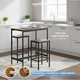 thumbnail image 2 of MUEBLANA - Mesa alta con 2 bancos – Compacta, resistente y moderna – Acero y madera – Ahorra espacio – Fácil de armar – Ideal cocina o jardín – Capacidad 30/80kg – 100x40x90 cm, 2 of 7