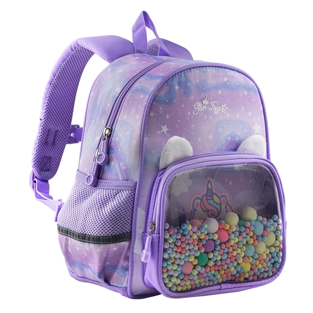 Mochila Escolar Kinder SQbags Bolitas Con Bolsa Transparente