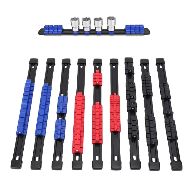 Juego De Organizador De Enchufes, Soporte De Almacenamiento De Enchufes Vertical U Horizontal, Rodamiento De Bolas De Resorte De 1/4 3/8 1/2 Pulgadas, Abrazaderas Múltiples Para