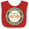 thumbnail image 3 of Inktastic Archer Premium Vintage Boys or Girls Baby Bib, 3 of 4