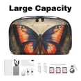 thumbnail image 3 of Butterfly USB Organizer Oxford Cloth Waterproof Charger Phone Case Hard Drive Bags USB Case Bag 5.9x9.44x3.14 in Digital Product Storage Organizer, 3 of 6