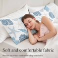 thumbnail image 5 of Blue Coastal Body Pillow Cover 20 x 54 Inch Decorative Pillow Cover Shell Starfish Coral Nautical Summer Beach Lumbar Pillowcase Seasonal Rectangle Cushion Case for Couch Sofa Bed Living Room, 5 of 9