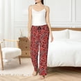 thumbnail image 4 of Balery Vintage Red Paisley Pantalones de pijama para mujer, pijamas ultraligeros, pantalones de estar por casa-X-Large, 4 of 6
