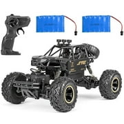 HTB RC Cars Remote Control Car 1:16 Scale All Terrain Off Road Monster Truck 4WD Electric Vehicle with 2.4 GHz Remote Control, 2 Batteries for 40 Minutes Running Time