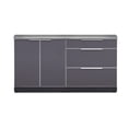thumbnail image 1 of NewAge Products Armoire de Cuisine Extérieure en Aluminium, Ensemble de 3 Pcs avec Couvercles, 1 of 14