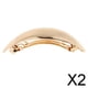 thumbnail image 1 of 2x Broche de Pasador Francés Ovalado Curvado de Metal Brillante, Accesorios para El Cabello, Mujeres Y Niñas 2 piezas, 1 of 8