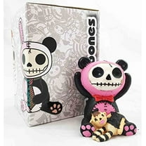 Furrybones Black and Pink Panda Pandie Voodoo Skeleton Monster Ornament Figurine