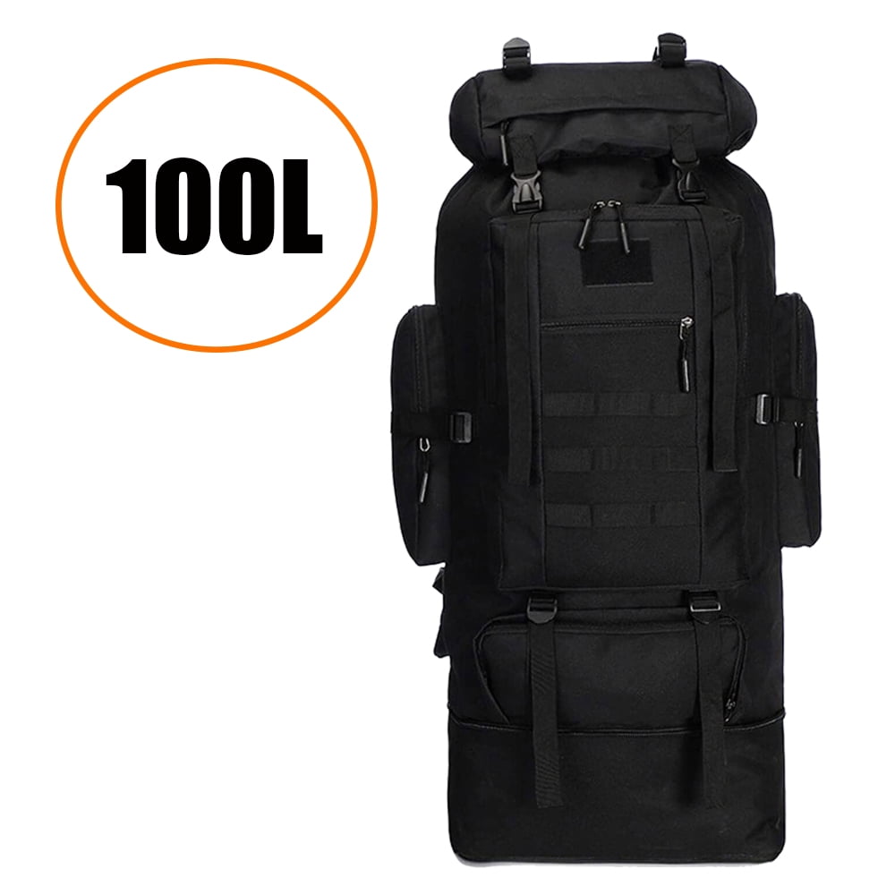 Hiking Backpack for Men 100L Camping Rucksack Expandable Waterproof Extra Large Pack Travel Daypack Outdoor Hunting Sports Bag