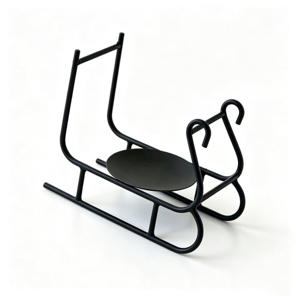 Qholemyo Golden Metal Sleigh Candleholder Tabletop Ornament Home Decor For Christmas Xmas Table Decor