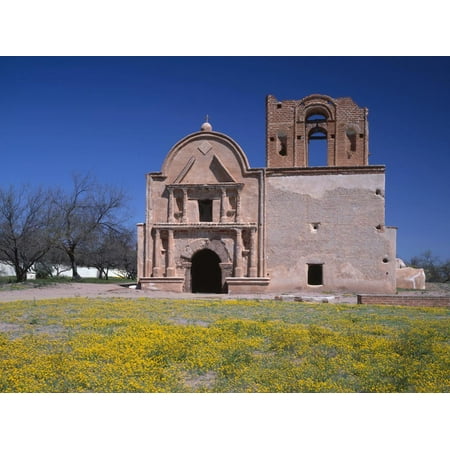 San Jose Christmas In The Park USA, Arizona, Tumacacori National Historical Park, Remains of Mission Church San Jose De Tumacacori Print Wall Art By John Barger ()