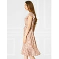 thumbnail image 2 of INSPIRE CHIC Women's Floral Print Flutter Sleeves Square Neck Ruffled Hem Dress, 2 of 6