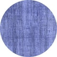 thumbnail image 1 of Ahgly Company Machine Washable Indoor Round Abstract Blue Modern Area Rugs, 8' Round, 1 of 4