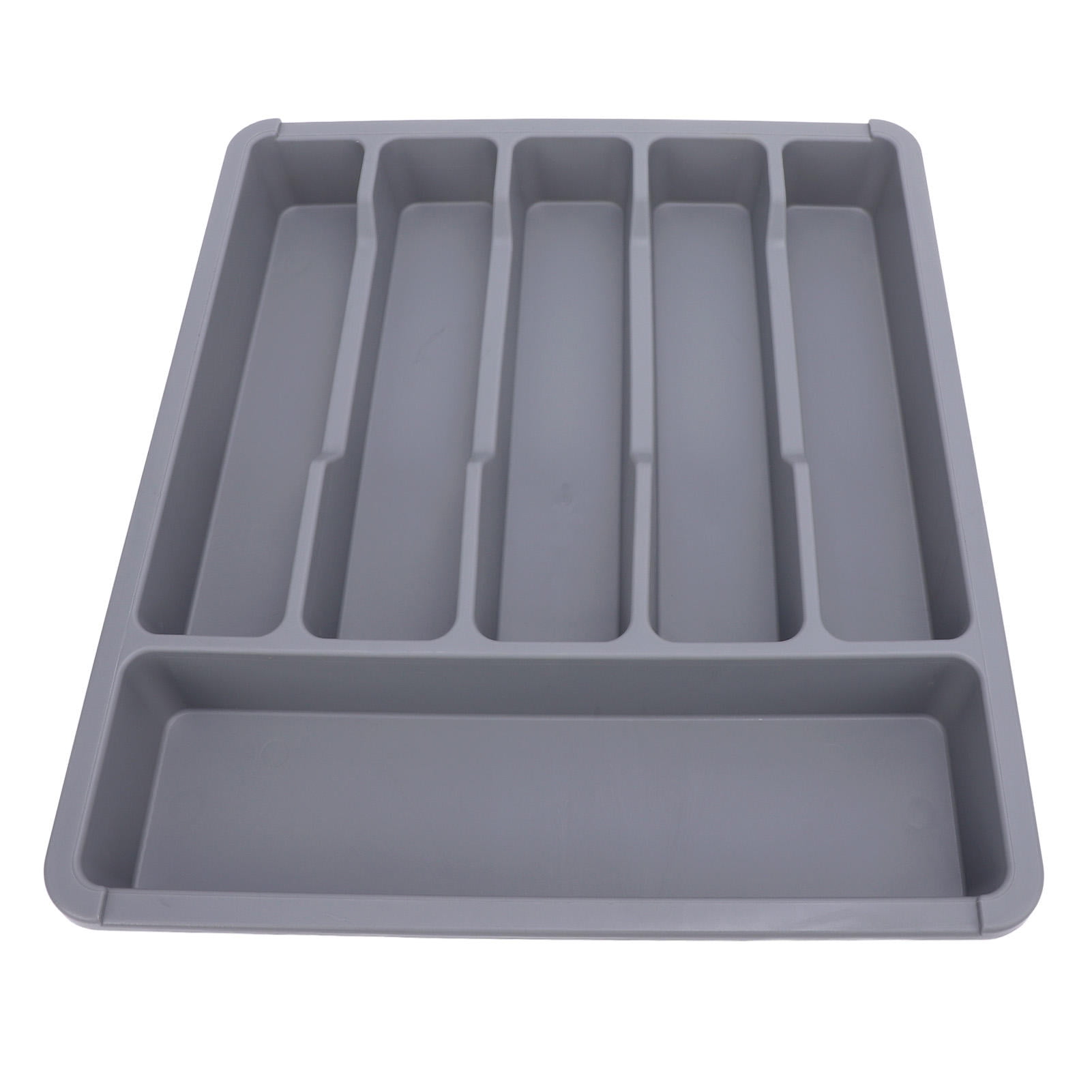 YAHHU Multi‑Compartment Silverware Drawer Organizer – 12.2x14in, Dust‑Proof, ABS Cutlery Tray for Kitchen Utensils, Stylish & Functional