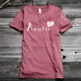 thumbnail image 2 of Thread Tank Auntie Heart Women's Fashion Relaxed Crewneck T-Shirt Tee Heather Rouge X-Large, 2 of 5