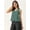 Green, variant on Women's Solid Poly Crepe Top Casual Summer Sleeveless V Neck Buttoned Western Style Slip-On Light Weighted Blousetop