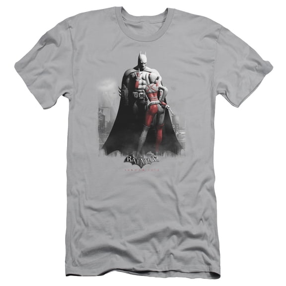 Batman Arkham City Harley And Bats S/S Adult 30/1 T-Shirt Silver