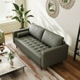 thumbnail image 2 of Stateside Vegan Leather Square Arm Sofa 70", 2 of 6