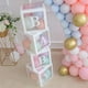 thumbnail image 1 of 4 cajas para bebés: para revelación de género, suministros para fiestas de revelación de género, decoraciones de revelación de género, baby shower, decoraciones de baby shower para niñas y b, 1 of 5