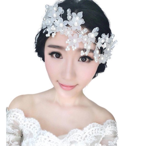 Alfiler De Boda Faul Pearl Crystal Nupcial Boda Novias Flor hecha a mano Alambre Horquilla para el cabello Horquilla Ndcxsfigh Libre de BPA