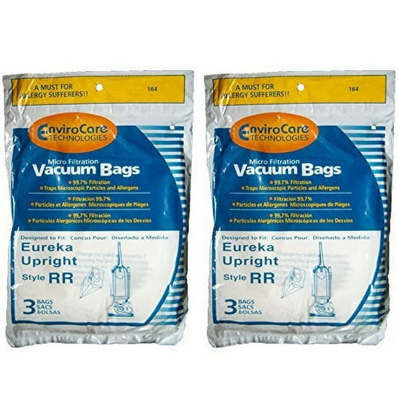 6 Compatible with Eureka Type RR Upright Allergy Vacuum Bags, Omega Upright, Ultra, Boss Smart V