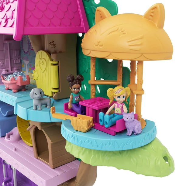 Polly Pocket Doll House con muñecas y accesorios de micro, carro