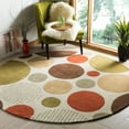 thumbnail image 4 of Contemporary Rug - Modern Art Polyester -Ivory/Multi-Color:Ivory/Multi,Design:Contemporary,Shape:Small Rectangle,Size:6'L x 4'W, 4 of 5
