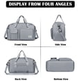 thumbnail image 2 of Deago Sports Gym Bag for Women Men Travel Duffle Bag Large Capacity Carry On Weekender Overnight Bag With Shoe Compartment and Dry Wet Separated Pocket - Gray, 2 of 11