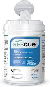 Rescue Disinfectant Wipes, 160 Count – One-Step Cleaner, Deodorizer & Broad-Spectrum Pathogen Killer