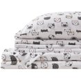 thumbnail image 1 of Juego de sábanas Comfort Spaces, franela de algodón, tamaño queen, gris y rosa, 1 of 8