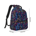 thumbnail image 2 of Yiaed Multicolor Bowling Print School Backpack College Backpack Daypacks for Students High School Spacious and Durable Daypack for Work and Travel-One Size, 2 of 6