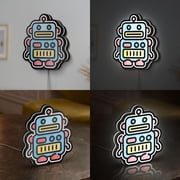 Robot 3D Novelty Light Box for STEM Rooms, Tech Decor, Ideal for Robotics Enthusiasts (Width 8 inch, 20cm)