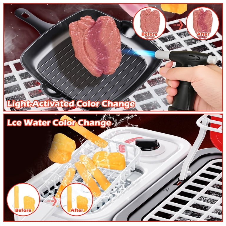 Kids BBQ Grill Playset with Smoke and Sound Effects - 43 Pieces photo 2
