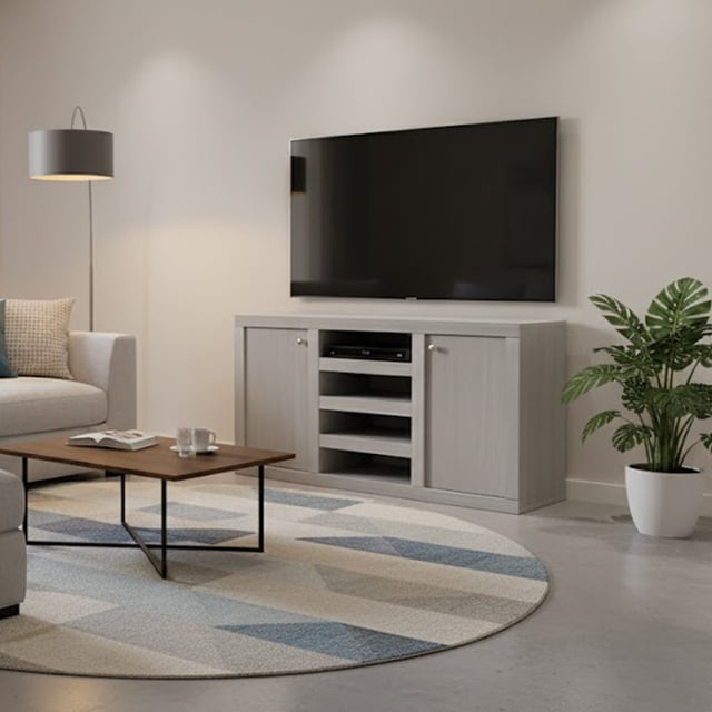 Mesa Para Tv Armario Centro Entretenimiento Gris Aitana Reinicia 21 Muebles