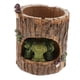 thumbnail image 2 of Maceta pequeña con forma de tocón de , soporte para bolígrafos, figura decorativa de resina, maceta para oficina, patio, sala de estar, jardín, Rana, 2 of 8