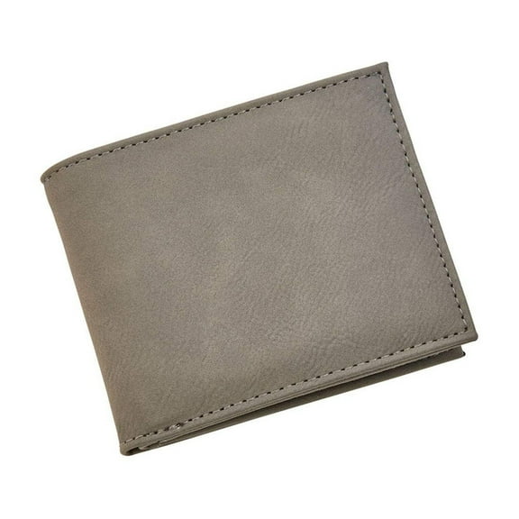 4.50" x 3.75" Fossil Gray Rectangular Leatherette Bill Fold Wallet