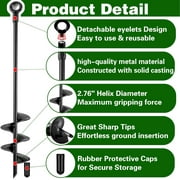 Fabulas Ground Anchors Screw in, 18 inch Heavy Duty Swing Set Ground Anchor Kit 6 Pack, Spiral Earth Anchors Trampoline Stakes for Dog Sheds Tent Carports Camping