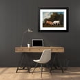thumbnail image 4 of George Stubbs 24x19 Black Modern Framed Museum Art Print Titled - Bulls Fighting (1786), 4 of 5