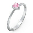thumbnail image 3 of Heart Birthstone Ring - Pink Tourmaline (October), 3 of 6