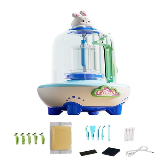 Kit de cerámica completa para niños de cerámica para niños con herramientas de escultura, máquina de cerámica para principiantes, regalos para niñas Azul