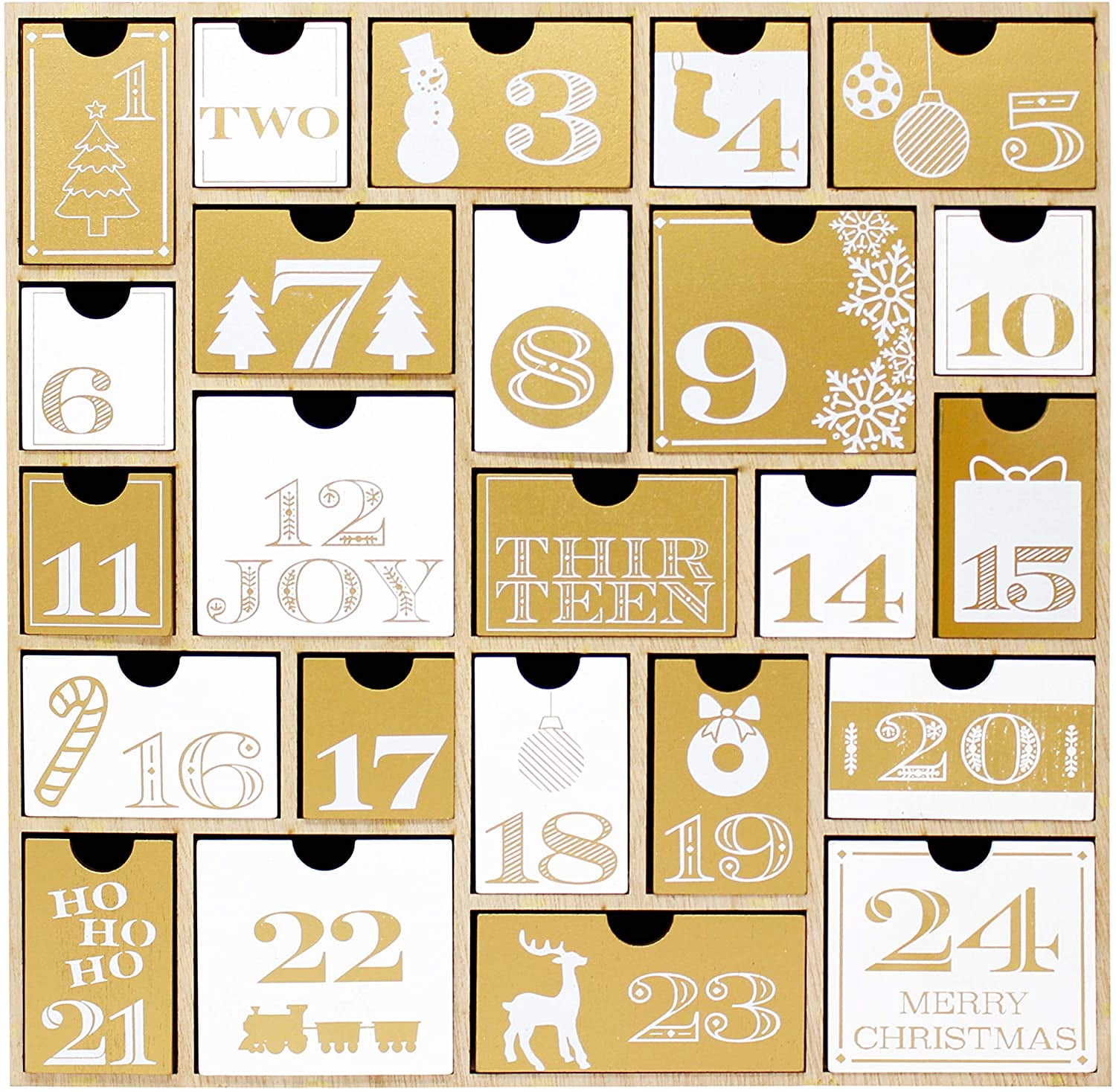 ToyHub Wooden Advent Calendar with 24 Drawers for Christmas 24 Days  Countdown Advent Calendar Christmas Calendar Decoration - Walmart.com
