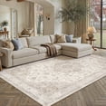 thumbnail image 3 of BERTHMEER 8'x10' Area Rugs for Living Room Vintage Beige and Tawny Rugs for Bedroom Office Machine Washable Large Farmhouse Dining Room Oriental Carpets Non Slip Traditional Distressed Rugs, 3 of 8