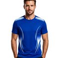 thumbnail image 4 of FINALGANG Mens Crew Neck Short Sleeve Gradient Print Athletic TShirt For Gym Training Outdoor Running Daily Sports Activities Blue XXXL, 4 of 4