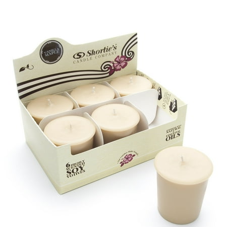 - Vanilla Maple Soy Votive Candles - Scented with Natural Fragrance Oils - 6 Beige Natural Votive Candle Refills - Bakery & Food Collection