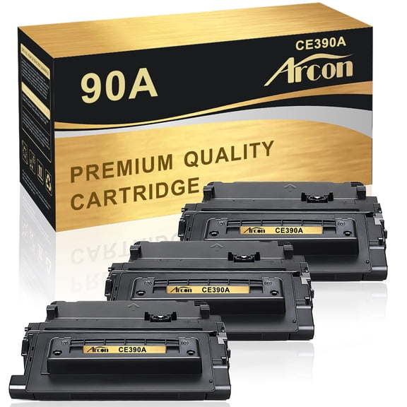 Arcon 3-Pack Compatible Toner for HP 90A CE390A LaserJet Enterprise M4555 MFP M4555f M4555fskm M4555h LaserJet Enterprise 600 M601n M603n M603dn M602n M602x M602dn M601dn (Black)