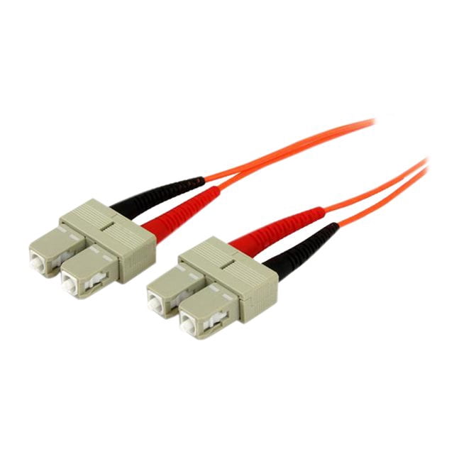 StarTech.com 3m Fiber Optic Cable - Multimode Duplex 50/125 - OFNP - SC/SC - Patch cable - SC multi-mode (M) to SC multi-mode (M) - 3 m - fiber optic - duplex - 50 / 125 micron - OM2 - molded, plenum - orange